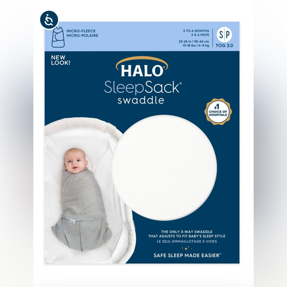 Cream Halo SleepSack Swaddle size small 3-6 months